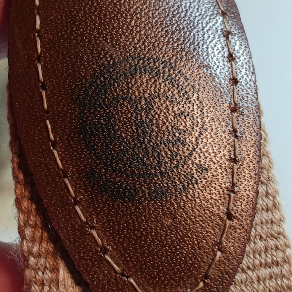 Torino Brown Leather and Tan Webbed Belt - 38 - Picture 9 of 10